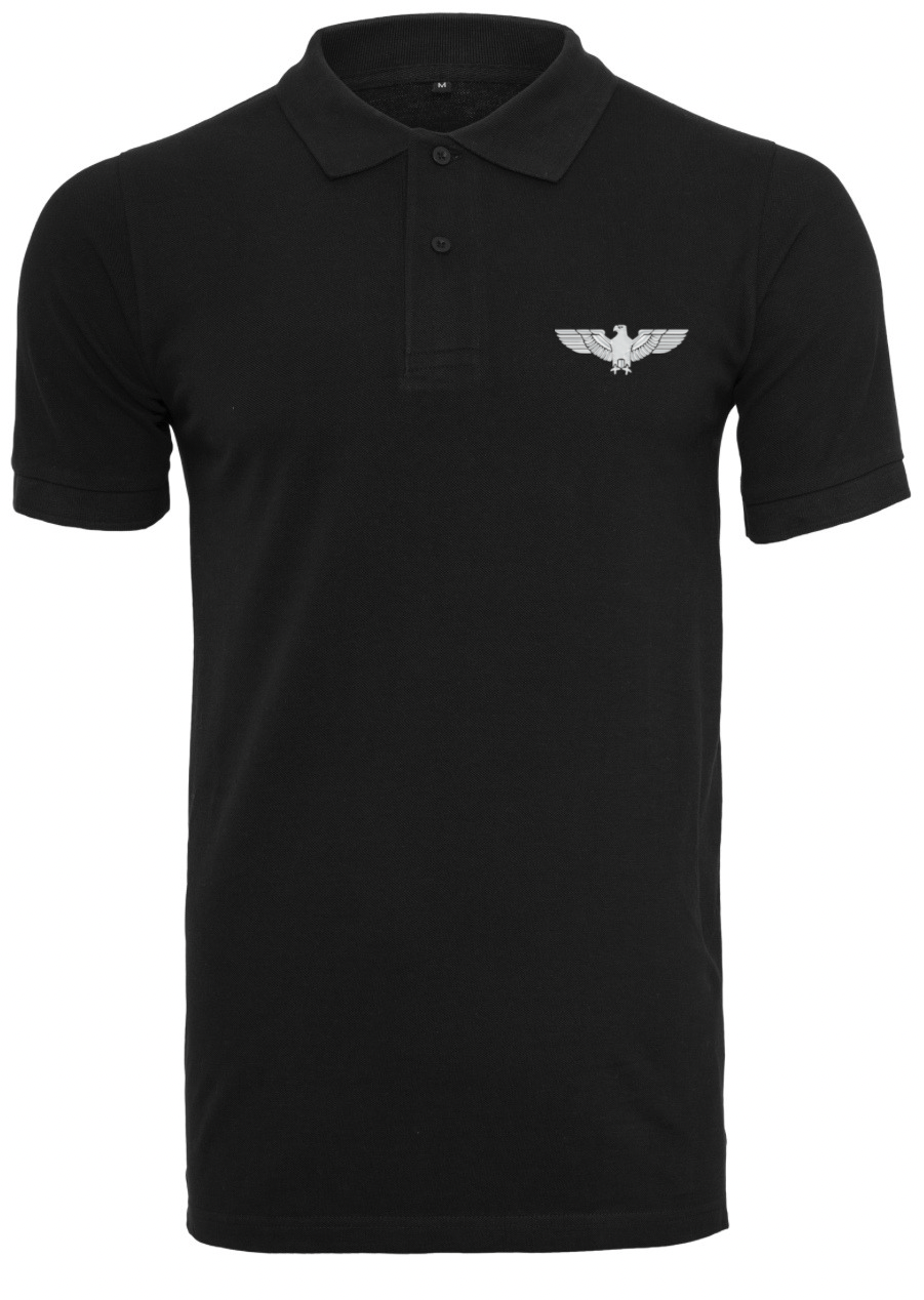 Reichsadler - Polohemd in Schwarz