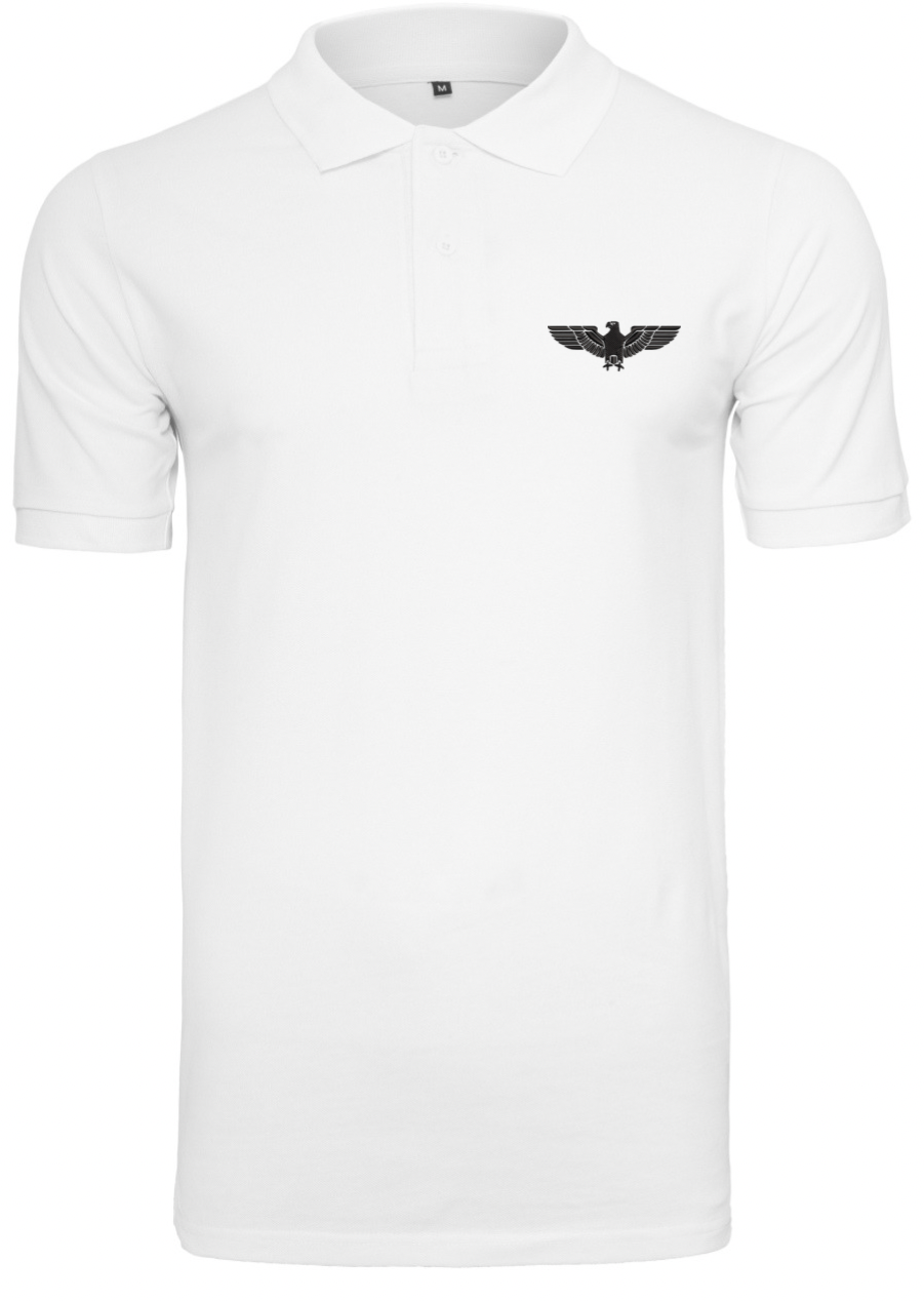 Reichsadler - Polohemd in Weiß