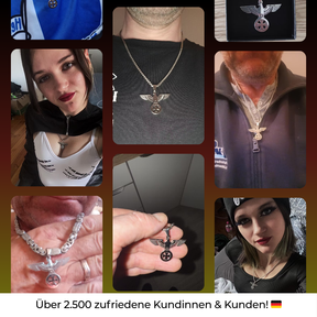 Reichsadler Kette mit Eisernen Kreuz vergoldet