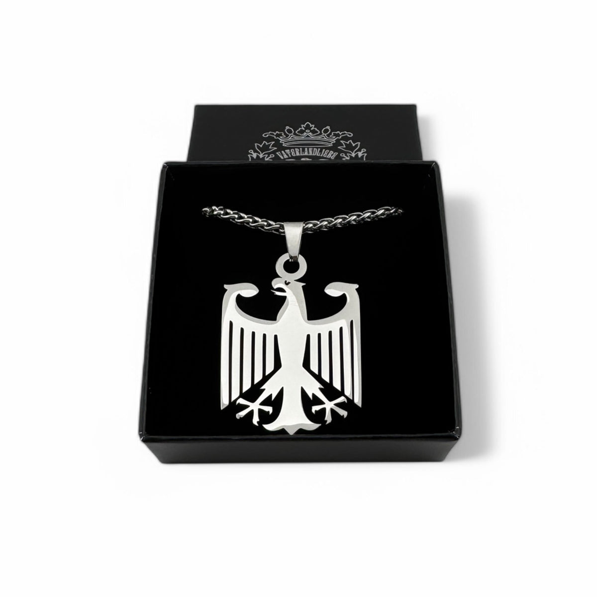 MÄCHTIGER ANHÄNGER ADLER Deutschland Bundesadler Mit Königskette 60cm Edelstahl EUR 39,99 - DE